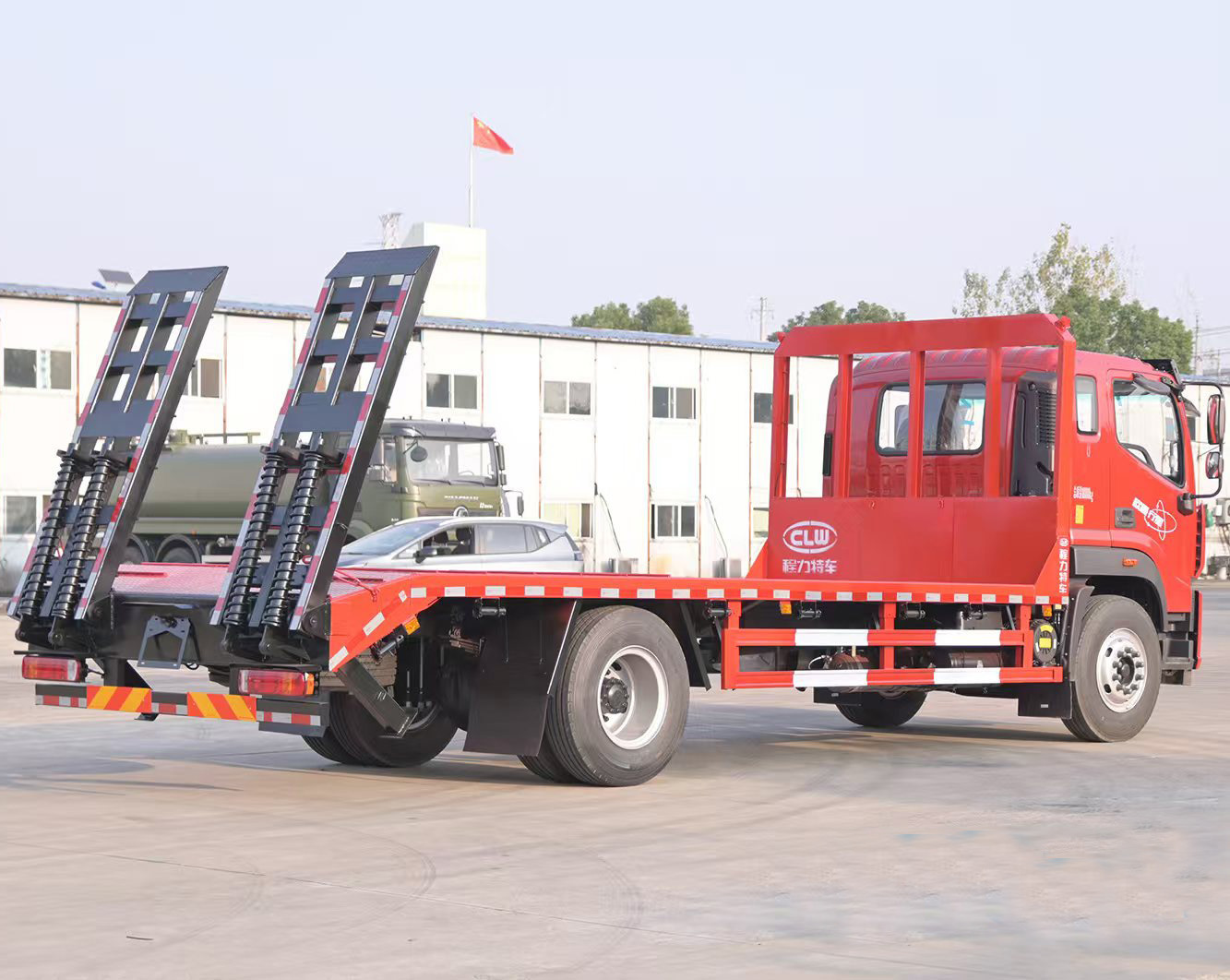 福田歐曼行星單橋平板運輸車清障車,可拉10-16噸圖片4